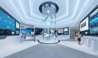 现代科技展厅3D模型下载